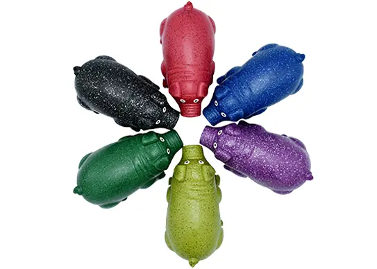 Latex Dog Toys Seven-color Stone Pattern Series of Pigs