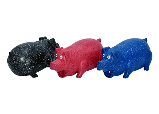 Latex Dog Toys Seven-color Stone Pattern Series of Pigs