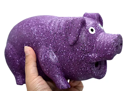 Latex Dog Toys Seven-color Stone Pattern Series of Pigs