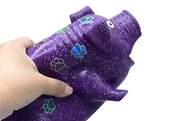 Latex Squeaky Pig Dog Toys with Paws Pattern