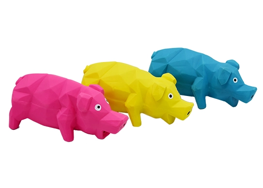 diamond style squeaky pig dog toys
