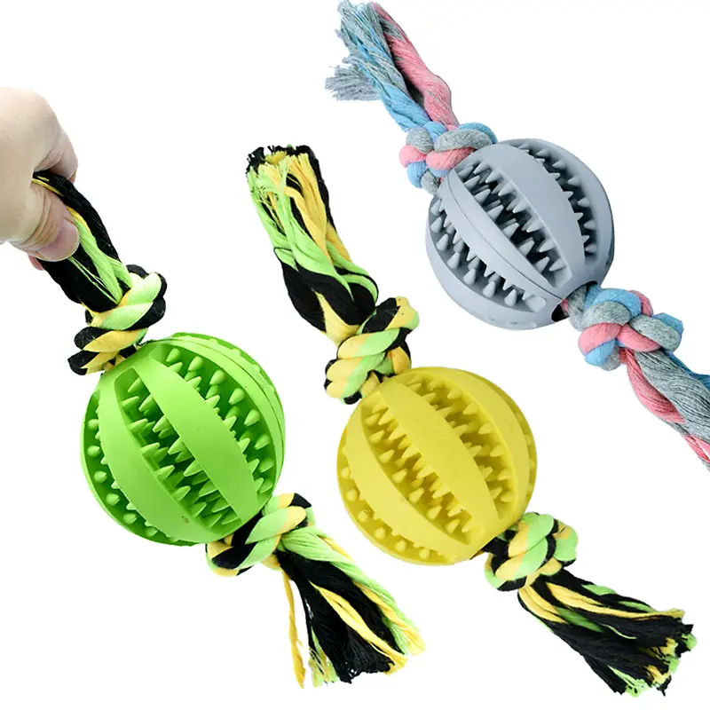 Rubber Cotton Rope Dog Toys