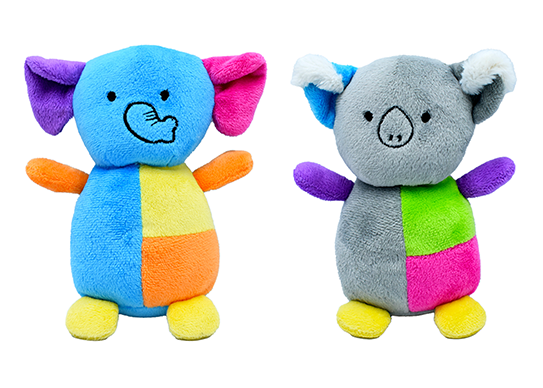 Plush Dog Toy color-block Animal