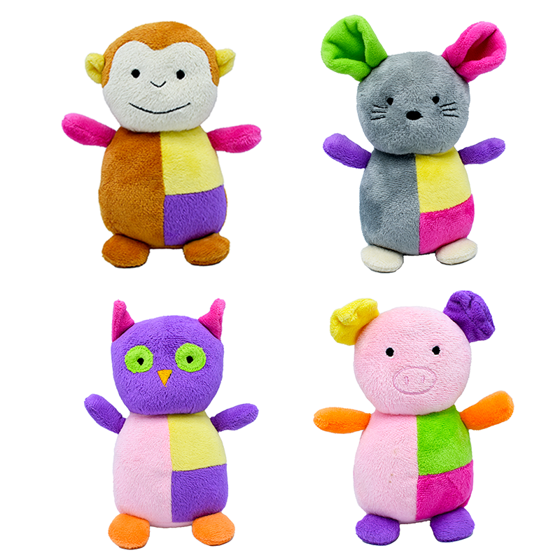 Plush Dog Toy color-block Animal