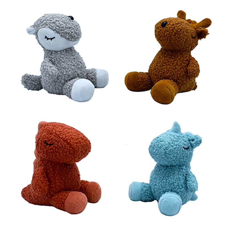 Sitting Animal Series Plush Toys with Teddy Fleece