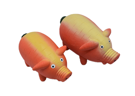 latex carrot pig squeaky dog toys