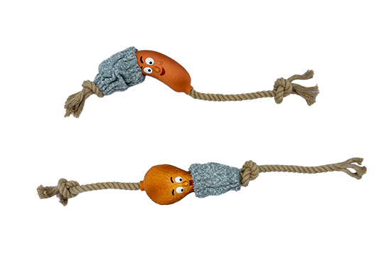 Latex Rope Wooden Dog Toys