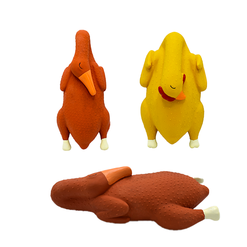 Squeaky Latex Chicken Toys