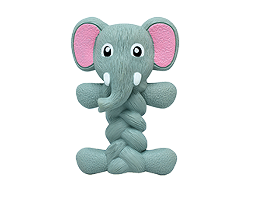 Elephant Fried Dough Twist Squeaky Dog Toys