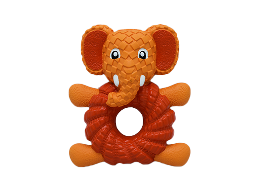 Elephant Doughnut Squeaky Dog Toys