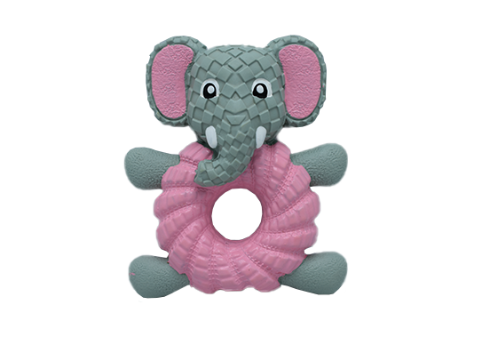 Elephant Doughnut Squeaky Dog Toys