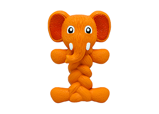 Elephant Fried Dough Twist Squeaky Dog Toys