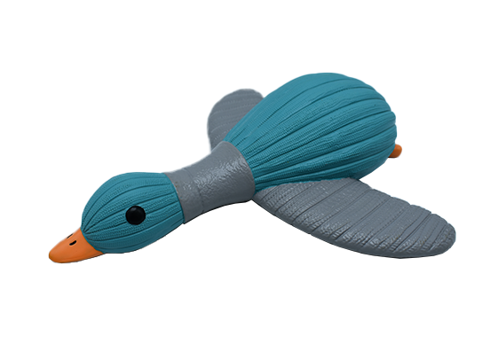 Striped Wild Goose Squeaky Dog Toy