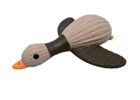 Striped Wild Goose Squeaky Dog Toy