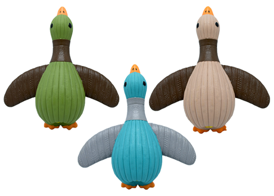 Striped Wild Goose Squeaky Dog Toy