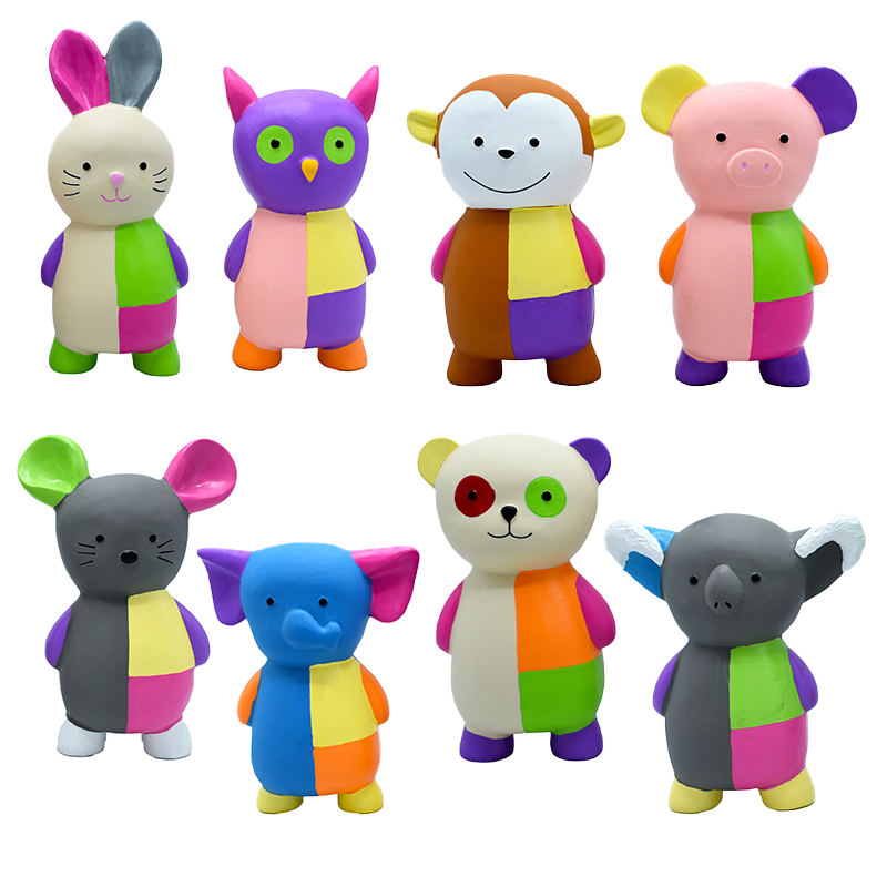 Squeaky Dog Toy Color-block Animal